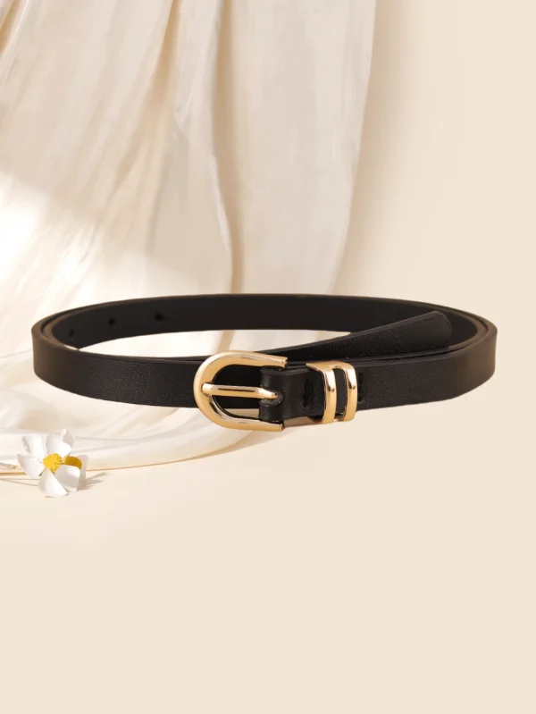 Women Simple Fashionable Versatile Decorative Waist Belt With U-Shaped Buckle