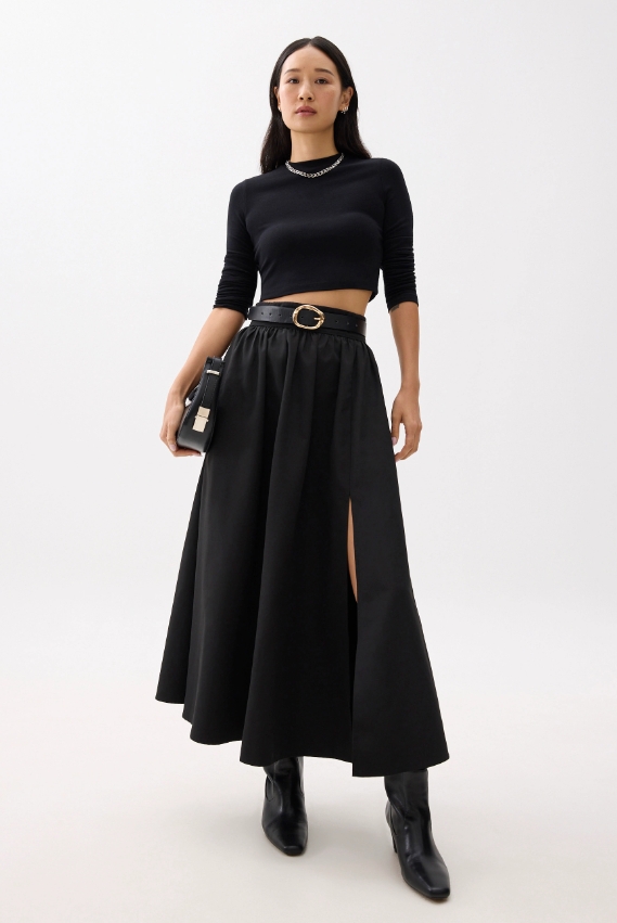 Flare Maxi Skirt