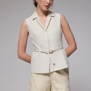 Belted Tailored Vest