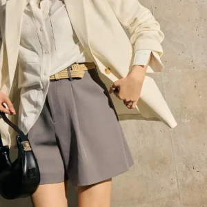 Tailored High Waist A-line Shorts