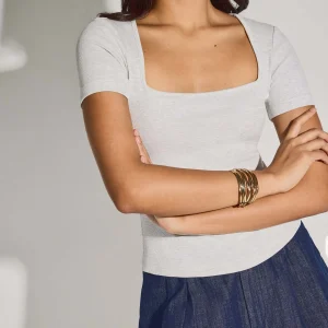 Jada Square Neck Fitted Tee