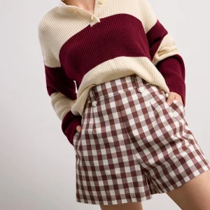 Cotton High Waist A-line Shorts